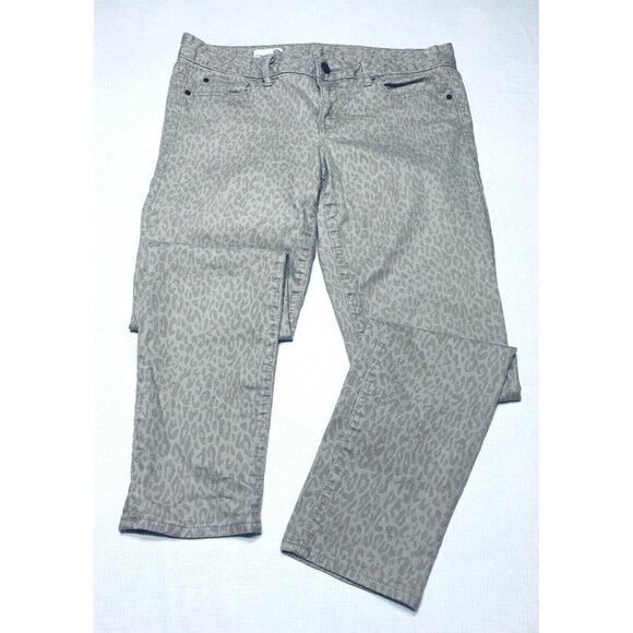 Gap Womens Size 29 Beige Animal Print Always Skinny Leopard  Jeans Stretch - Picture 2 of 11